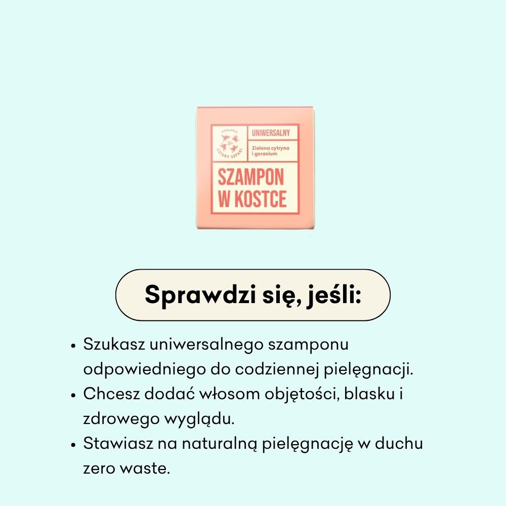 Uniwersalny szampon w kostce - Zielona Cytryna i Geranium