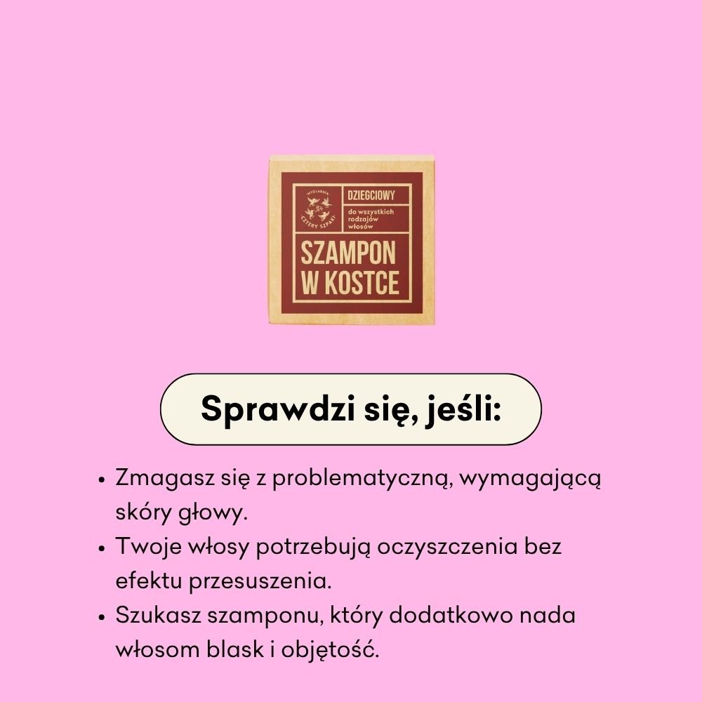Szampon dziegciowy w kostce sprawdzi się jeśli zmagasz się z problematyczną, wymagającą skórą głowy.